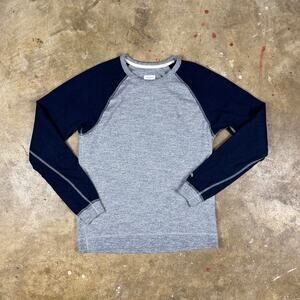 Rag & Bone Standard Issue Men’s M Raglan Long Sleeve Baseball Tee Gray Navy